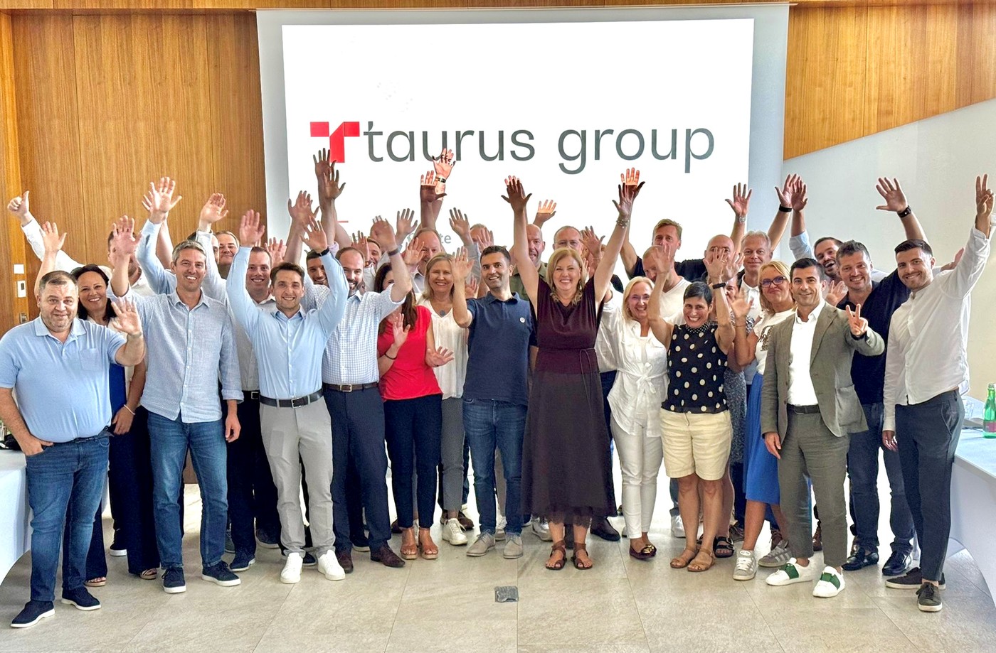 Taurus Group team celebrating together